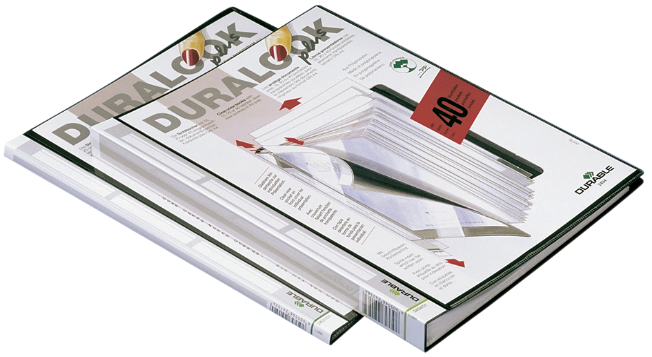 Bild von DURABLE Präsentationsordner DURABLE Sichtbuch Duralook Plus A4 10 Hüllen RB 9mm schwarz