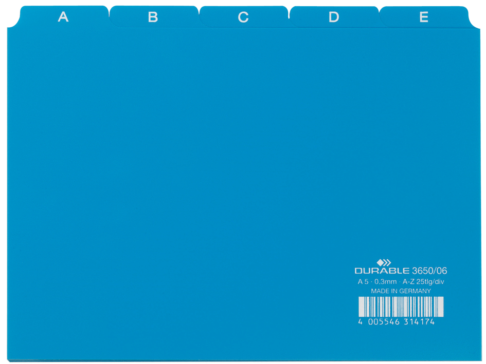 Bild von DURABLE Aktenordner DURABLE Leitregister A5 A-Z 25-tlg 3650/06 Kartei-Register