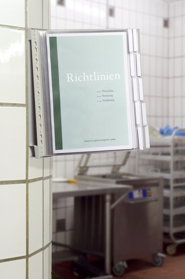 Bild von DURABLE Fächermappe Sichttafelhalter Funktion safe für Wandmontage mit 10 Tafeln farbig so