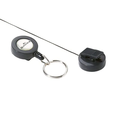 Bild von DURABLE Hinweisschild Ausweishalter mit Schlüsselring 60cm anthrazit VE=10 Stück