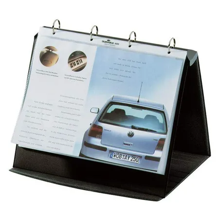 Bild von Durable Tisch-Flipchart Durastar, mit 10 PP-Hüllen, A4 quer, beschriftbar & erweiterbar, basalt, 856739