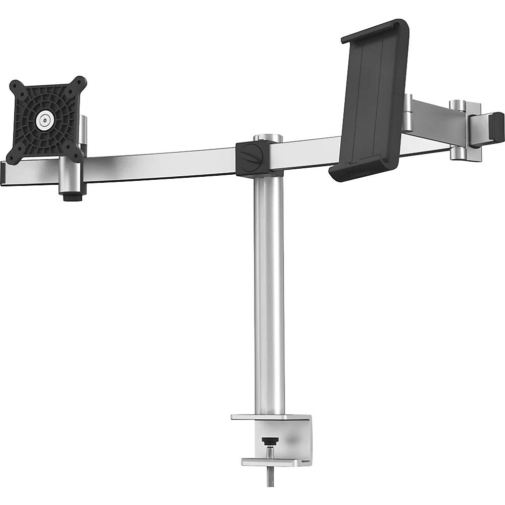 Bild von DURABLE - Befestigungskit - einstellbarer Arm - für Monitor / Tablet - Aluminium, hochwertiger Kunststoff - Silber - Bildschirmgröße: 53,3-68,6 cm (monitor) / 17,8-33 cm (tablet) (21 - 68,60cm (27) (Monitor) / 17,80cm (7) - 33,00cm (13) (Tablet)) - Klemmmontage, Tischmontage (508723)