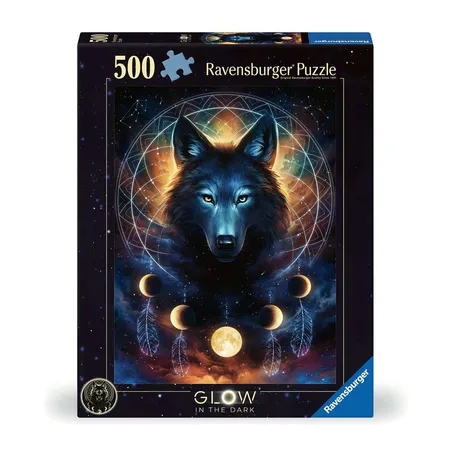 Bild von Ravensburger Puzzle 500 Teile Puzzle Glow in the dark Leuchtender Wolf 12000442, 500 Puzzleteile