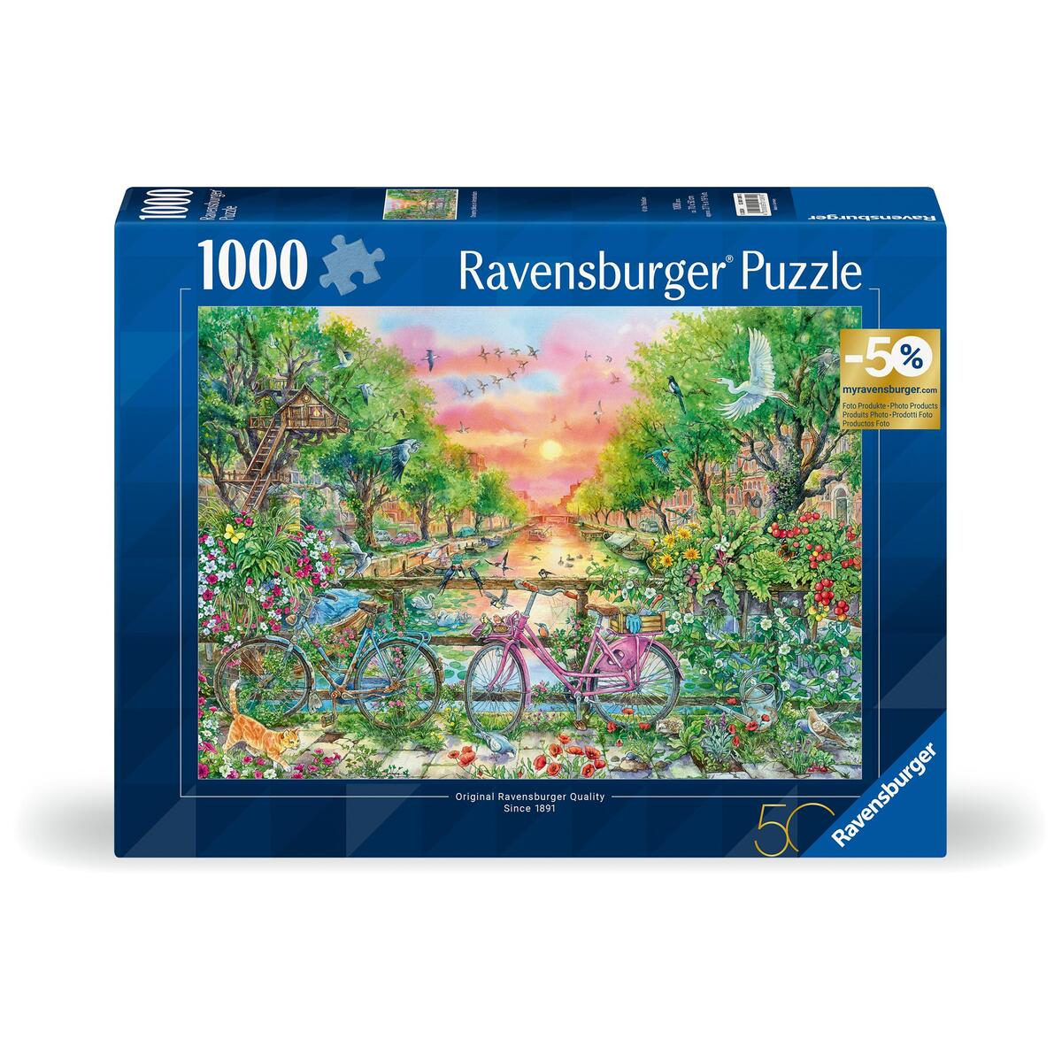 Bild von Ravensburger Puzzle »Verträumte Fahrräder in Amsterdam«, (1000 tlg.), Made in Germany