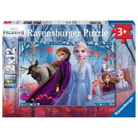 Bild von Ravensburger 05009 - Disney Frozen II, Reise ins Ungewisse, Die Eiskönigin, Puzzle, 2x12 Teile