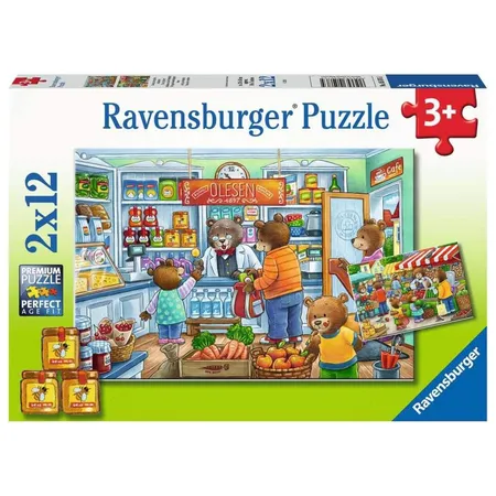 Bild von Ravensburger Kinderpuzzle - 05076 Komm, wir gehen einkaufen - Puzzle für Kinder ab 3 Jahren, mit 2x12 Teilen