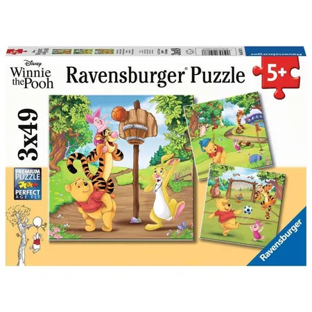 Bild von Ravensburger Puzzle Disney Winnie the Pooh Sports Day, 3x49tlg., Puzzleteile