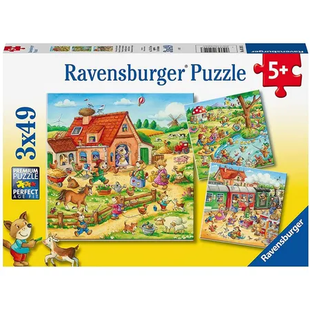 Bild von Ravensburger Puzzle Puzzle 3x49 Teile Ferien auf dem Land ab 5 Jahren 3 Puzzle, Puzzleteile