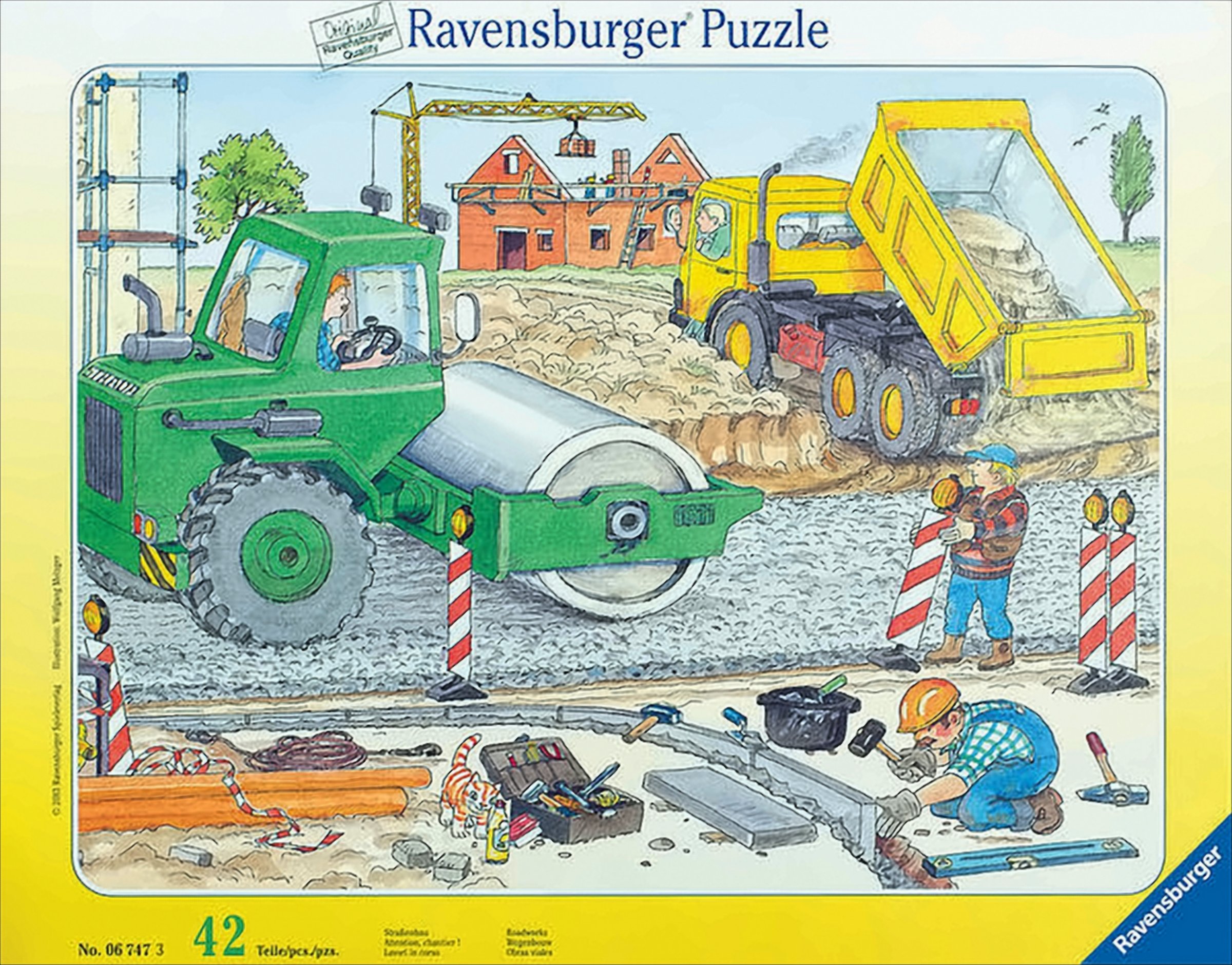 Bild von Straßenbau, Rahmenpuzzle, 42 Teile