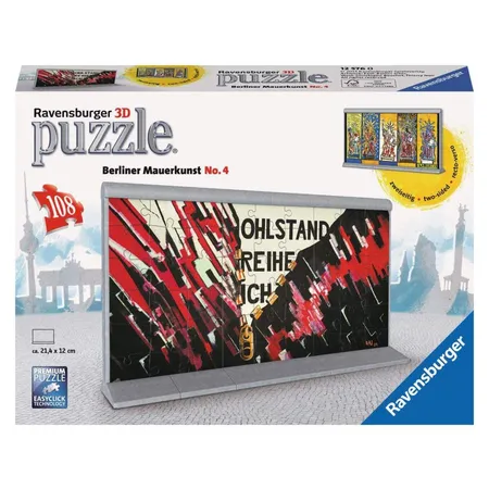 Bild von Ravensburger 3D Puzzle Berliner Mauerkunst No. 4, 108 Teile