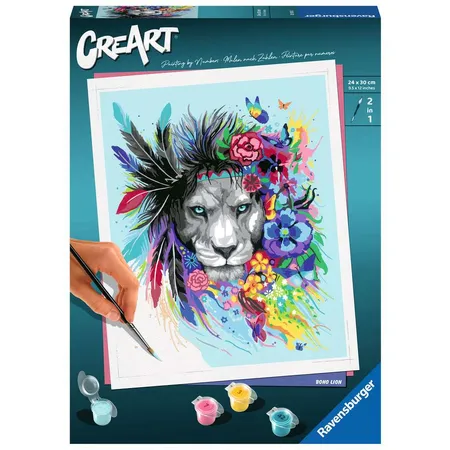Bild von Ravensburger CreArt - Malen nach Zahlen 20130 - Boho Lion - ab 12 Jahren