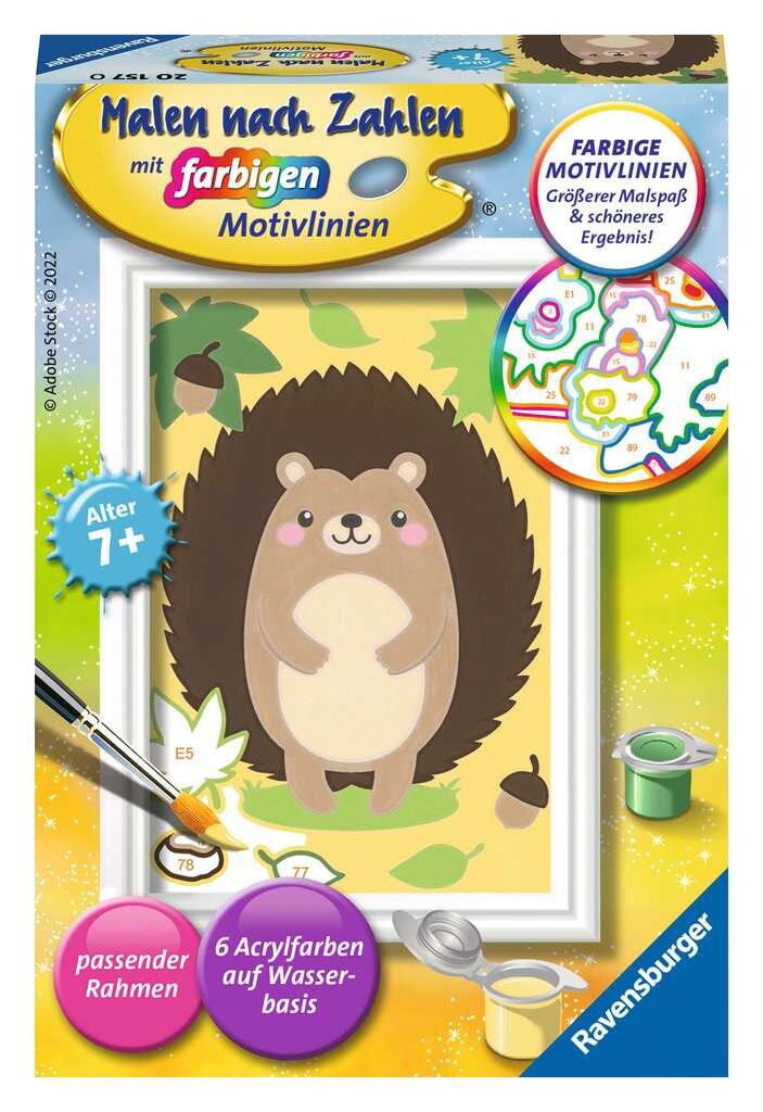 Bild von Ravensburger Malen nach Zahlen Ravensburger Malen nach Zahlen Classic Serie F Kleiner Igel 20157