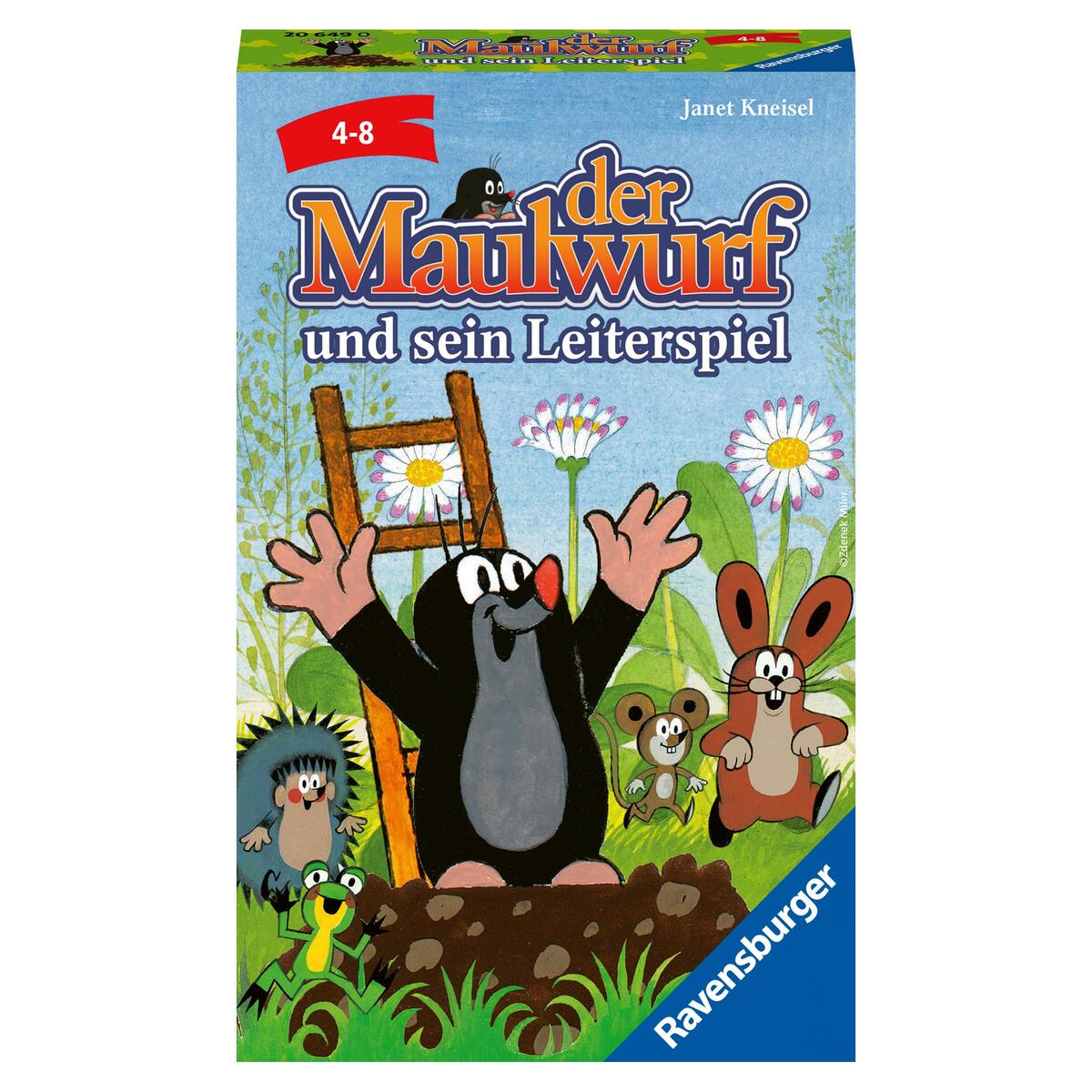 Bild von Ravensburger 20649 - Der Maulwurf und sein Leiterspiel, ein Mitbringspiel von Ravensburger für Kinder ab 4 Jahren, Braun, Grün, Beige