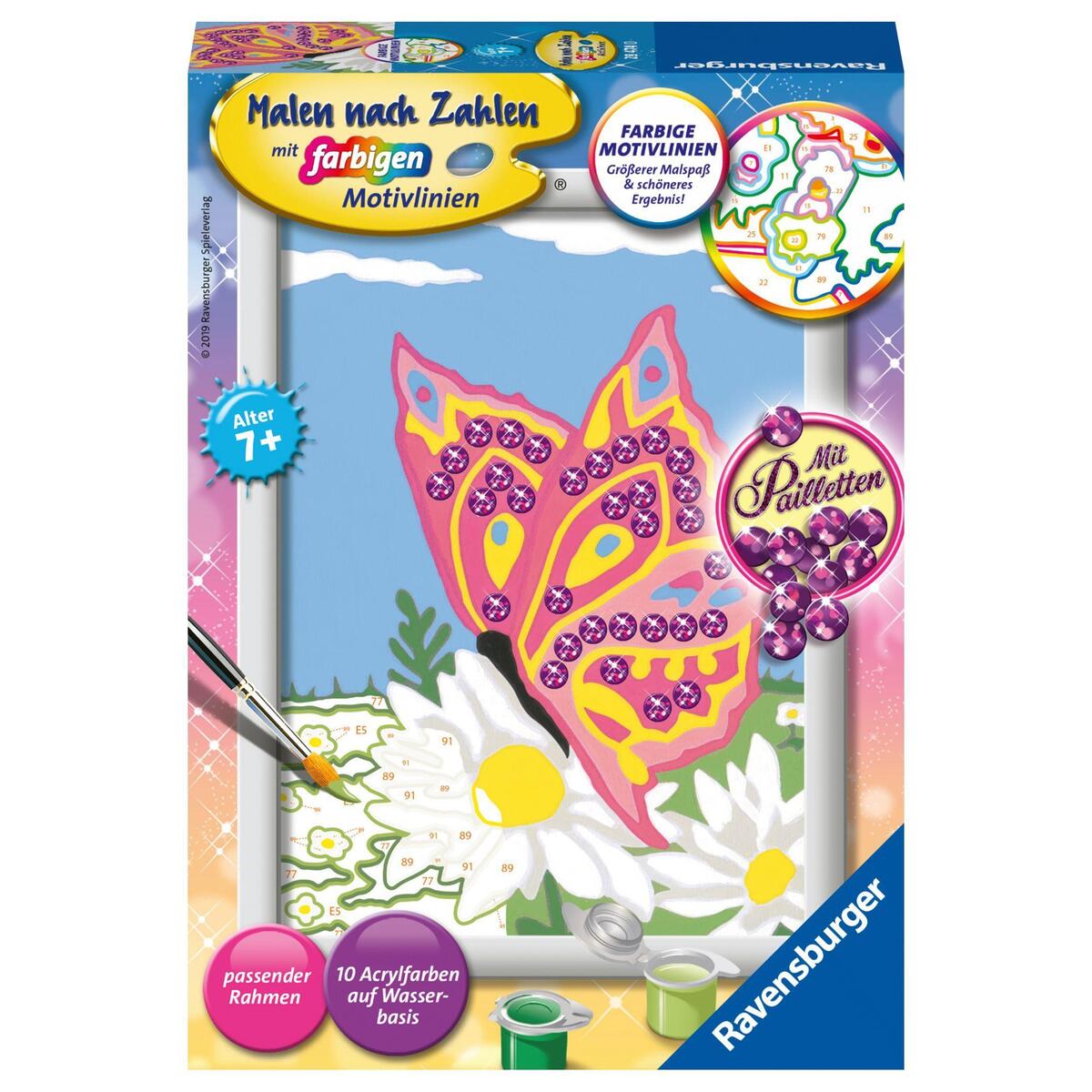 Bild von Ravensburger CreArt 28474 - Schmetterling - Malen nach Zahlen Schmetterling für Kinder ab 7 Jahre