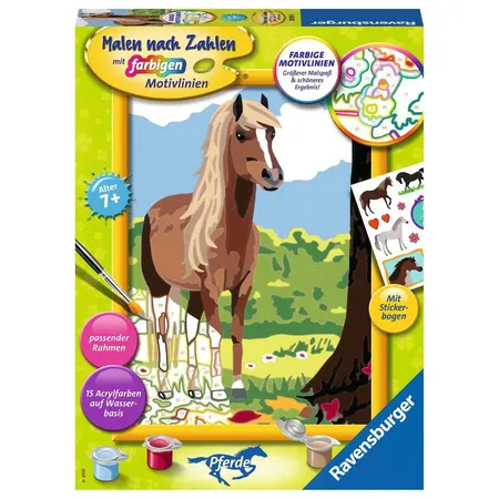 Bild von Ravensburger Malen nach Zahlen Ravensburger CreArt 28515 - Pferdeglück - Malen nach Zahlen Pferd f...