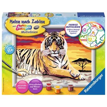 Bild von Ravensburger CreArt 28553 - Majestätischer Tiger - Malen nach Zahlen Tiger für Kinder ab 11 Jahren