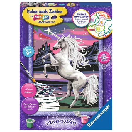 Bild von Ravensburger Malen nach Zahlen Classic Serie D Romantik Magisches Einhorn 28563