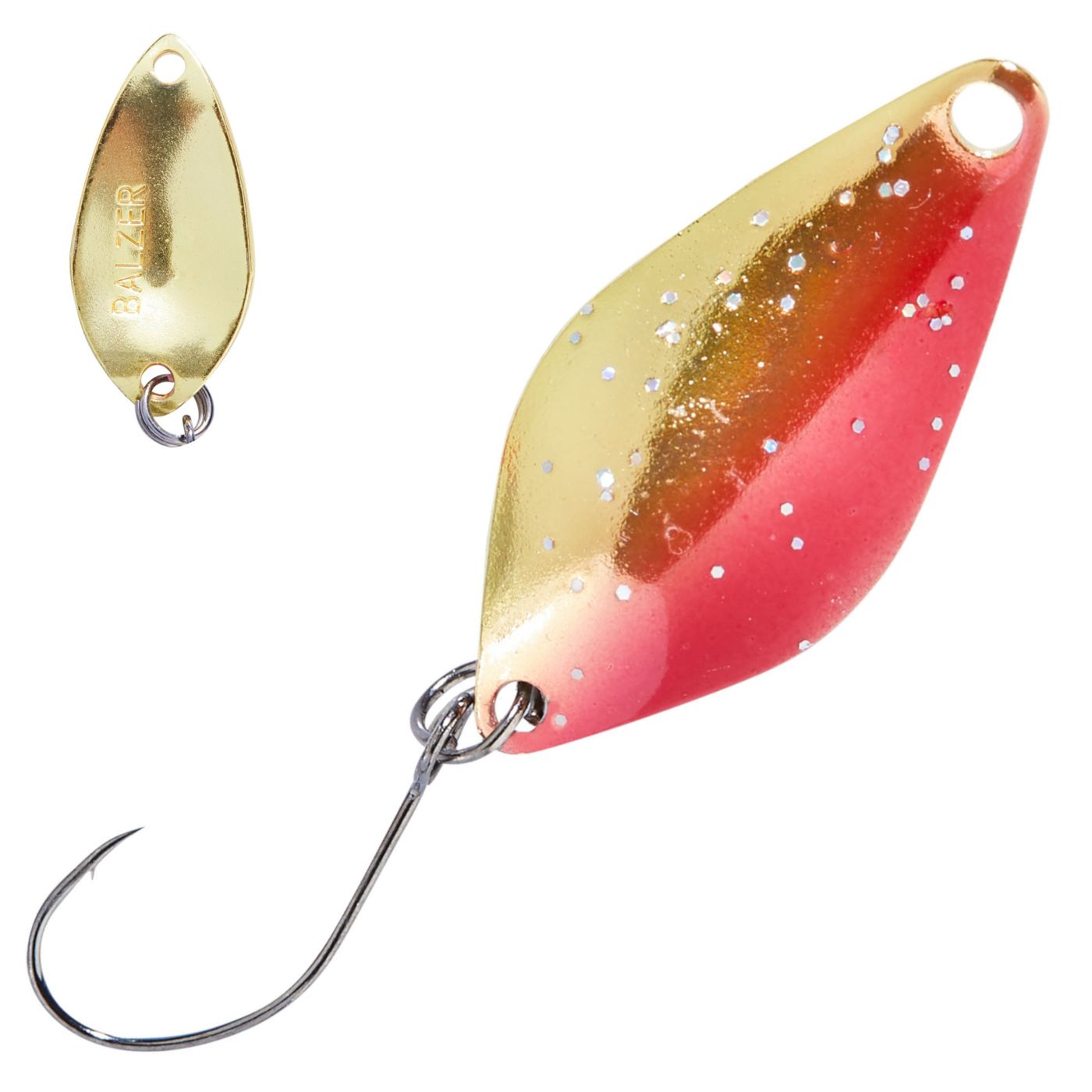 Bild von BALZER Trout Collector Summer Spoon Sunny 2,5cm 1,6g Rot-Gold-Glitter