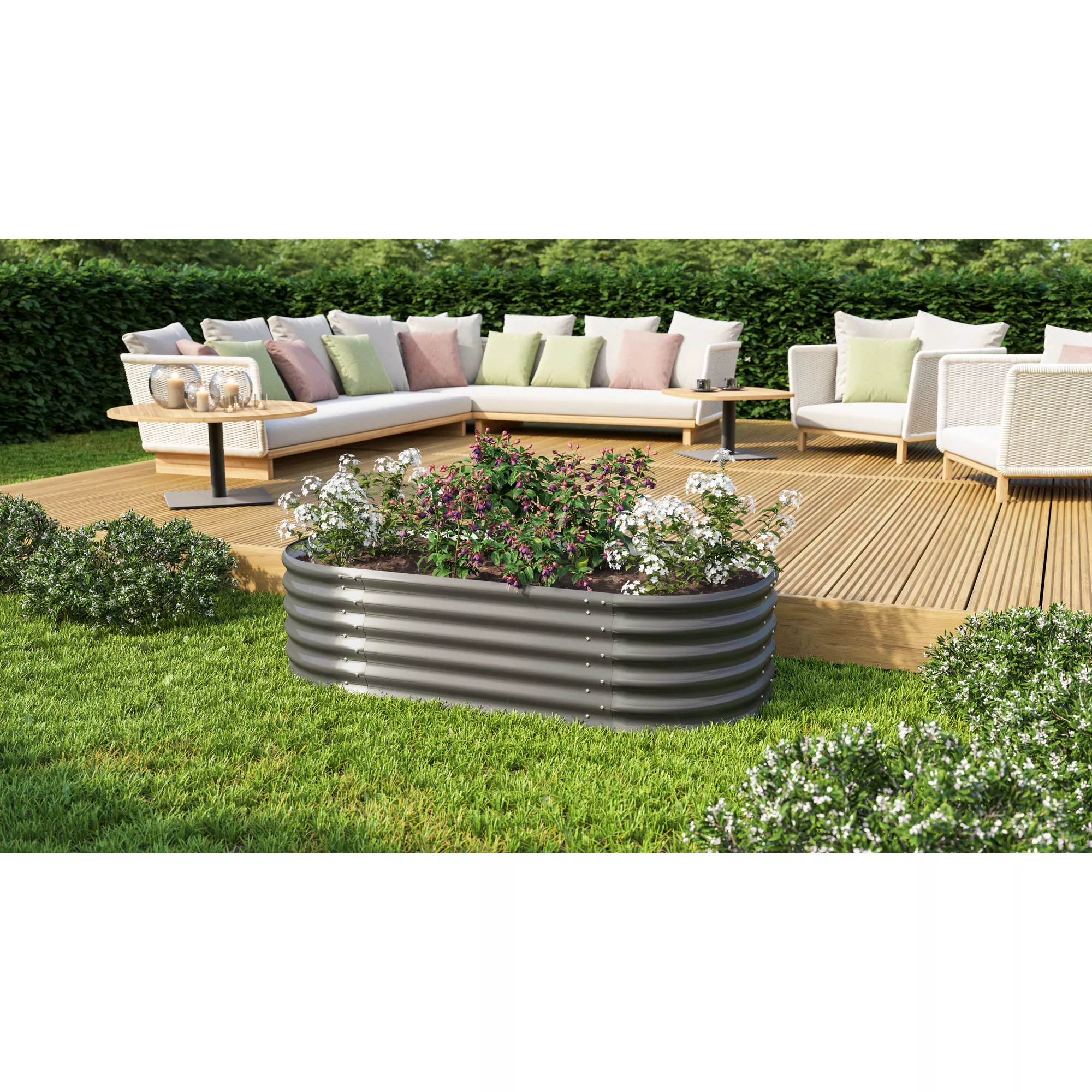 Bild von Vitavia Hochbeet 'Vita 401 Basic' 162 x 40 x 82 cm granitfarben