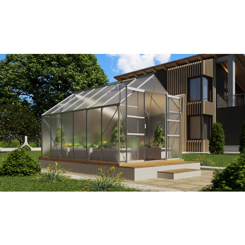 Bild von VITAVIA Gewächshaus »Mars Plus 9900«, BxHxL: 257 x 238 x 383 cm - silberfarben