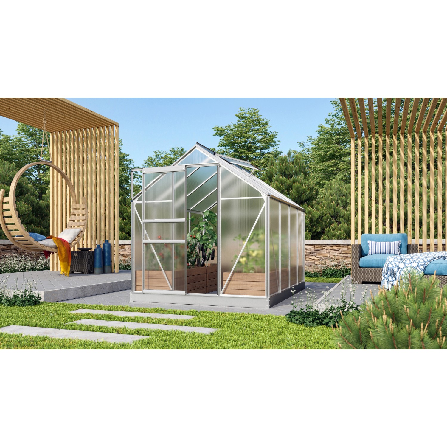 Bild von Vitavia Gewächshaus Venus 5000 HKP 4 mm - Alu Vorzugsset