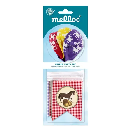 Bild von Melloc Partyset Pferde aus Ballons und Papiergirlande ca. 2m