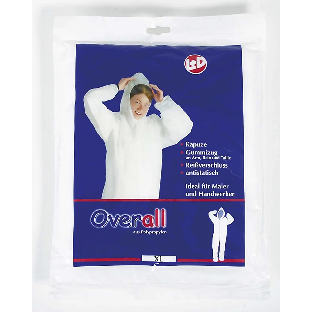 Bild von L + D CleanGo Einweghandschuhe L+D CleanGo 2514 Overall PP Kleider-Größe: L Weiß
