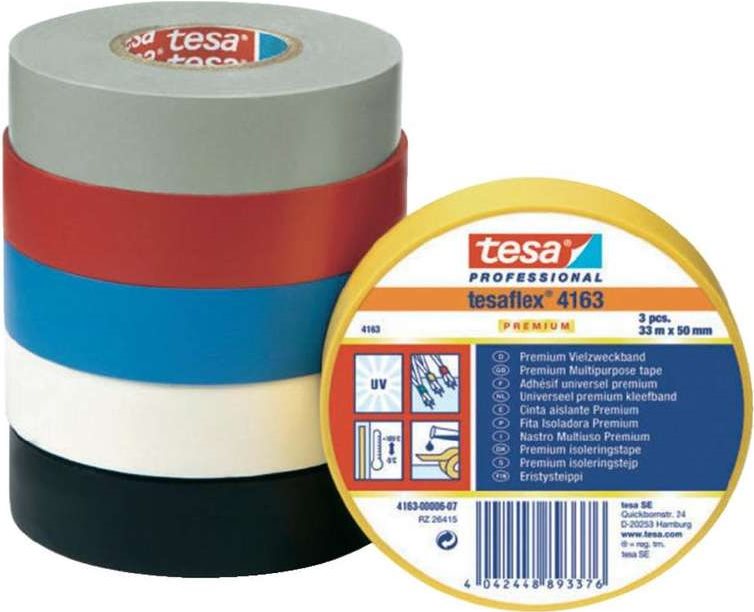 Bild von TESA PREMIUM 04163-00191-92 Isolierband tesaflex® 4163 Weiß (L x B) 33m x 30mm 1St.