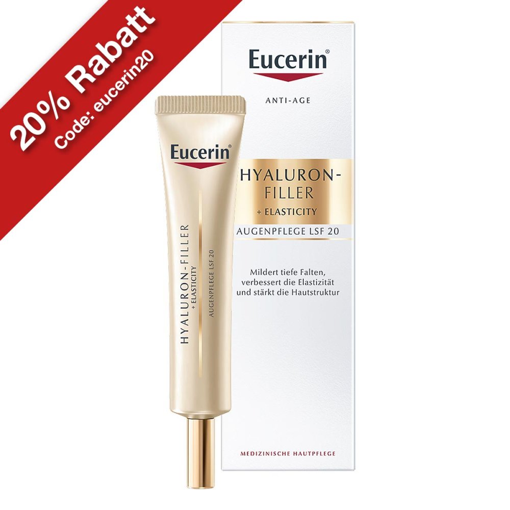 Bild von Eucerin Hyaluron Filler + Elasticity Augenpflege LSF15 15 ml - Mildert tiefe Falten