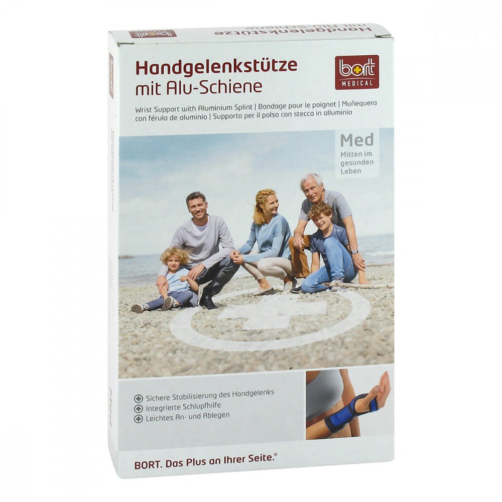 Bild von Bort Handgelenkstütze Mit Aluschiene Rechts Large Schwarz 1 Stück - Klassische Handgelenkbandage