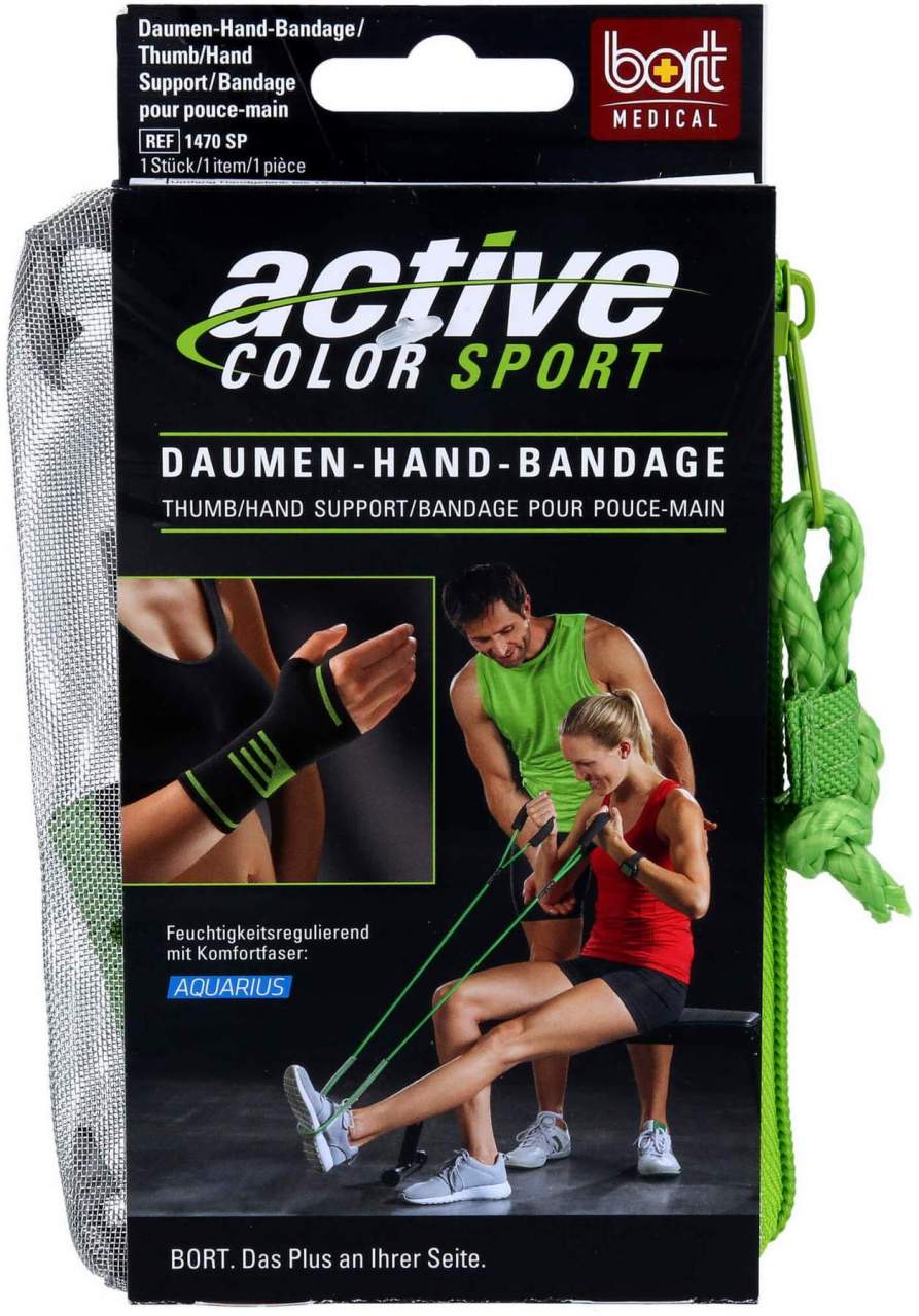 Bild von Bort Activecolor Sport Daumen Hand Bandage Schwarz Grau Gr. S 1... - Zur Stabilisierung