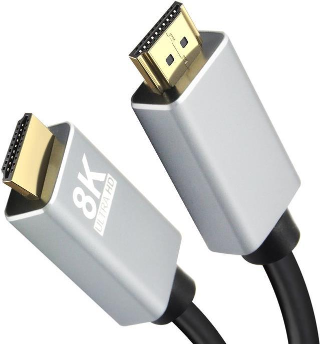 Bild von Helos Anschlusskabel, HDMI Stecker/Stecker, PREMIUM 8K, 2,0m, schwarz HDMI 2.0 Stecker/Stecker , PREMIUM , TPE Außenmantel - hochflexibel , Aluminium-Gehäuse , 3840 x 2160 @ 60 HZ , vergoldete Kontakte , ULTRA HD 8K , Abwärtskompatibel , ROHS 2.0 und REACH-konform , Farbe: schwarz (288398)