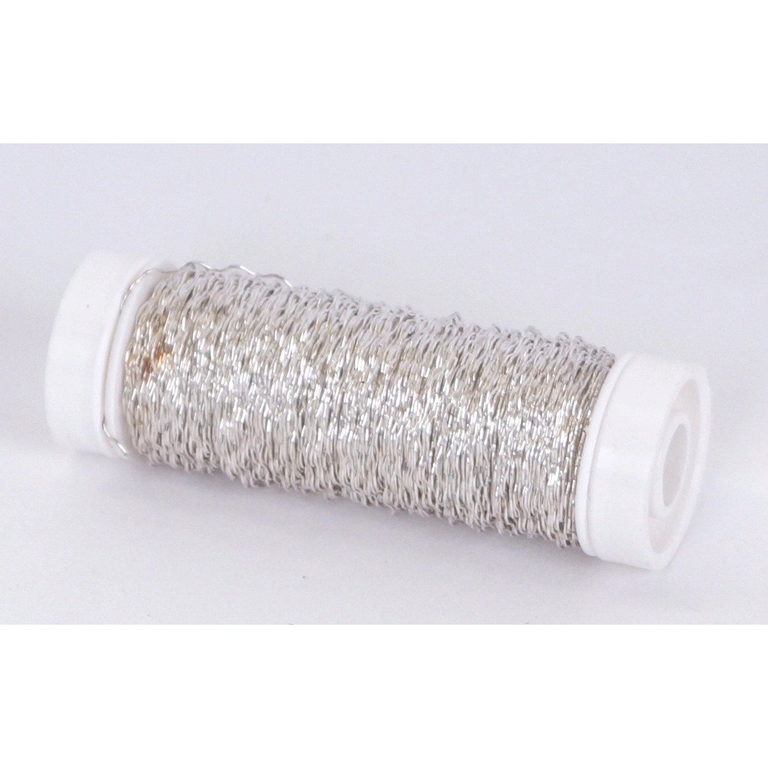 Bild von Bullion Effekt Draht Silber Länge ca. 45 m, Stärke 0,3 mm