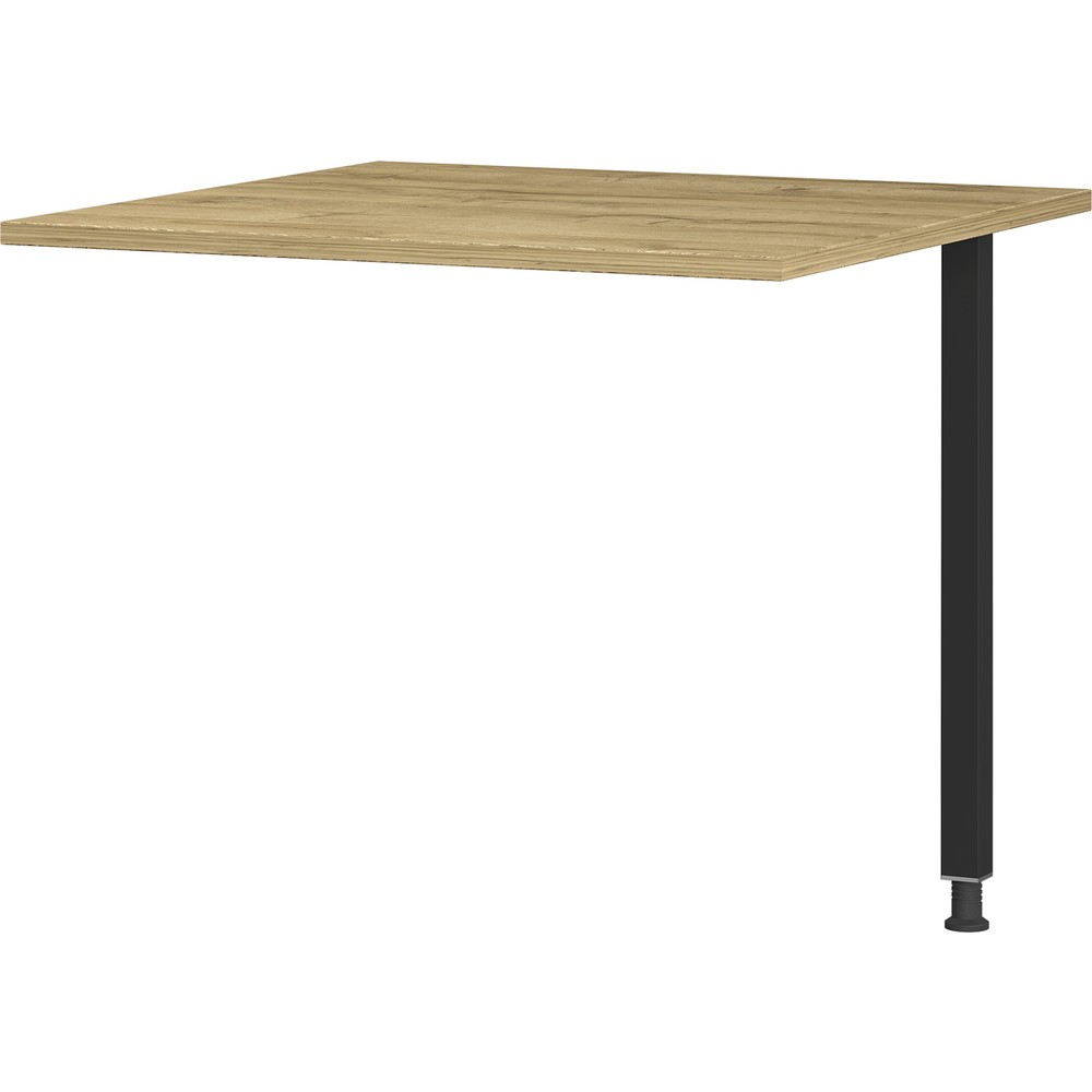 Bild von Schreibtisch PROFI Eckverbindung, 800 x 800 mm, Grandson-Eiche-Nb./Schwarz