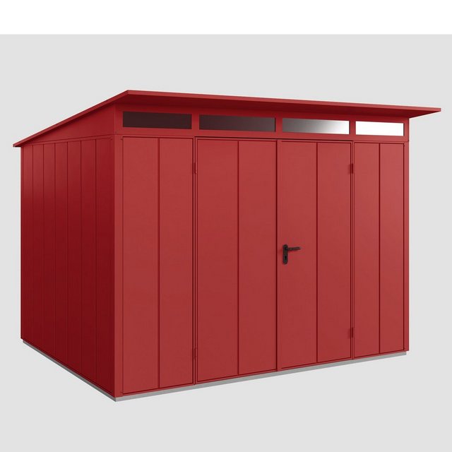 Bild von EcoStar Gerätehaus 'Elegant-P Typ 3' purpurrot 302,8 x 238 cm, mit Doppeltür