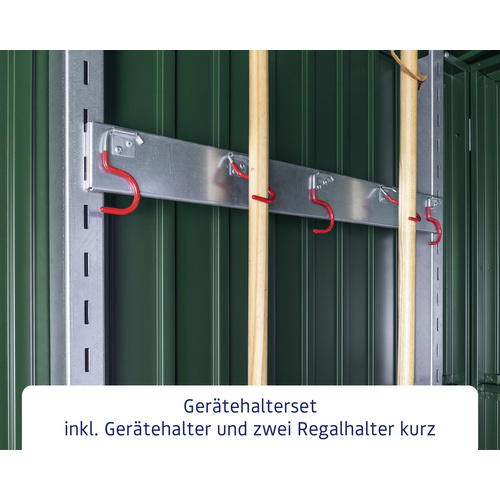 Bild von Ecostar Gerätehalter, Breite: 67,4 cm, Metall/Aluminium, für Gerätehaus - silberfarben