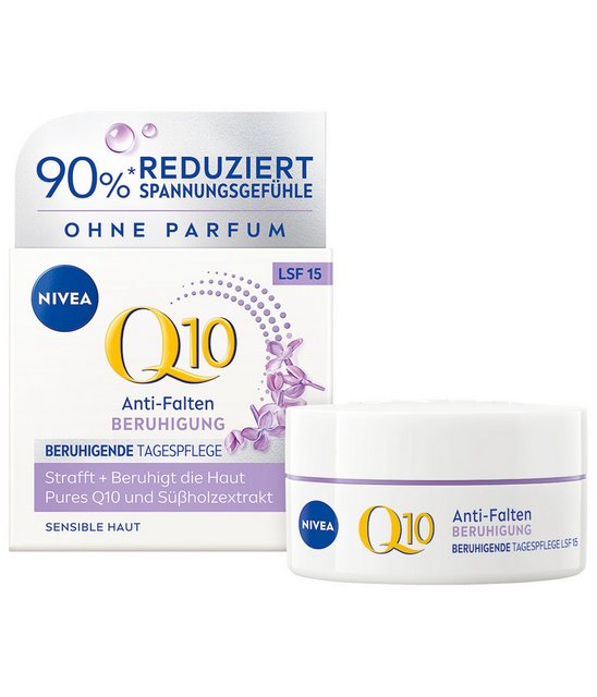 Bild von Nivea Tagescreme Q10 Anti-Falten Power Sensitive Tagespflege LSF 15 50ml Packung, 1-tlg., 50 ml