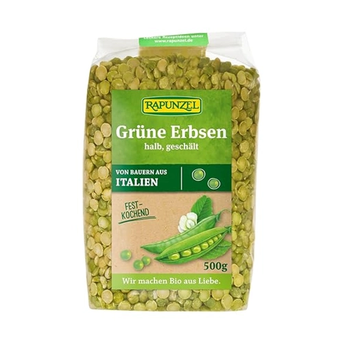Bild von Grüne Erbsen, halb, geschält