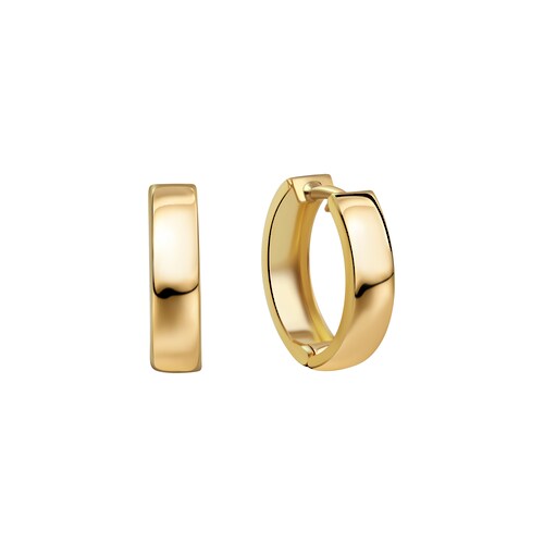 Bild von Fascination by Ellen K. Damen Creolen 8 Karat 333 Gold gelb mattiert poliert 311310046