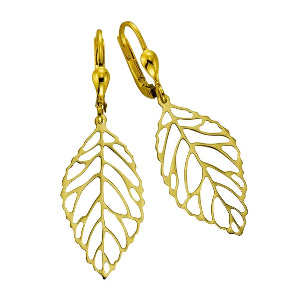 Bild von Fascination by Ellen K. Damen Ohrhänger 8 Karat 333 Gold gelb Blatt poliert 324330084