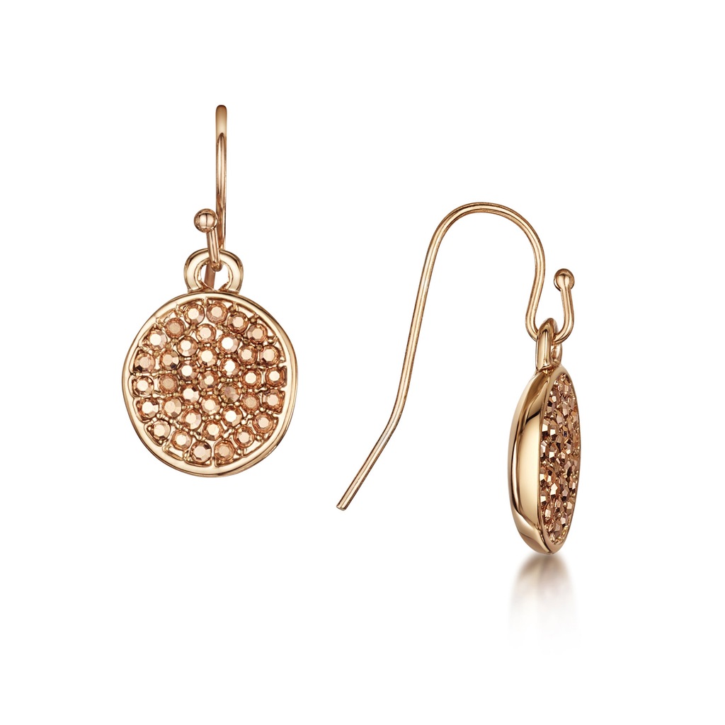 Bild von Buckley London Damen-Ohrhänger Messing teilvergoldet Kristall gold Rundschliff - 430030013