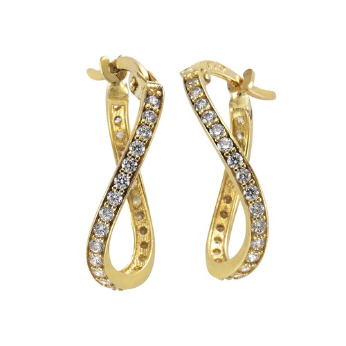 Bild von CELESTA Paar Creolen »375/- Gelbgold Zirkonia«
