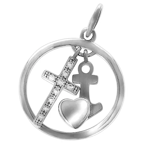 Bild von Vivance Kettenanhänger »925 Silber Kreuz Zirkonia«