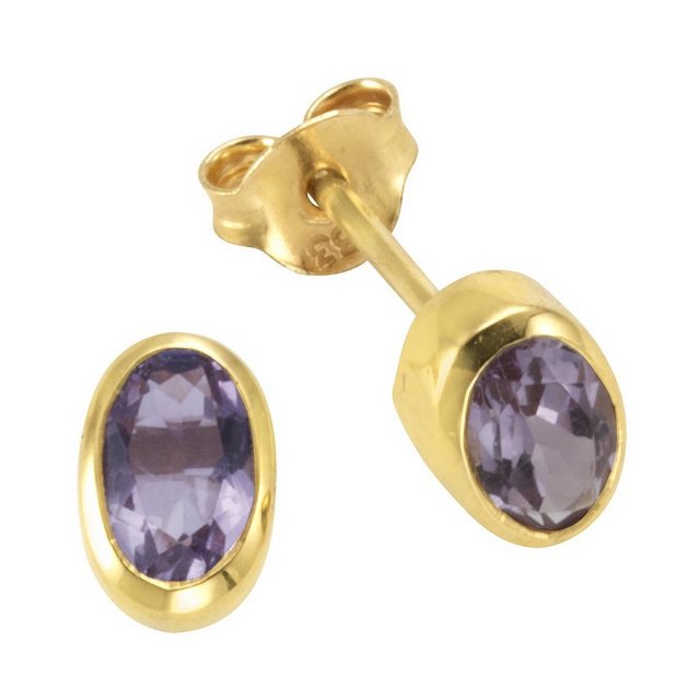 Bild von Vivance Paar Ohrstecker »333/- Gelbgold mit Amethyst«