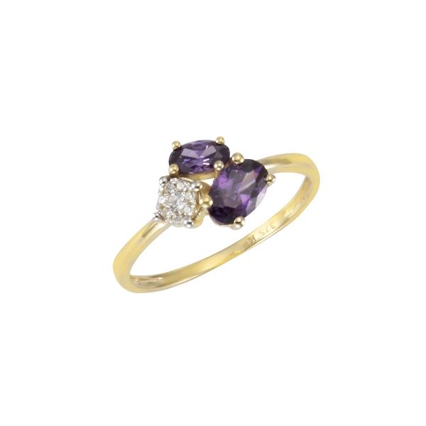 Bild von Fascination by Ellen K. Damen-Ringe 9_k_(375) Gelbgold mit Asscherschliff Amethyst '- Ringgröße 58 (18.5) 471370005-2-058