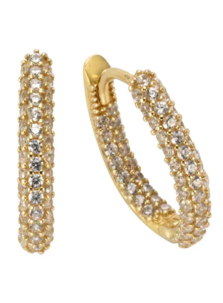 Bild von Firetti Paar Creolen »Schmuck Geschenk Gold 375 Ohrschmuck Creole«, mit Zirkonia (synth.)
