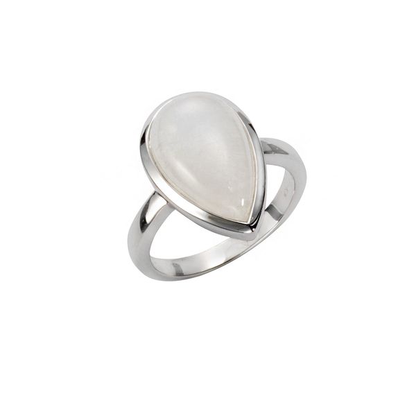 Bild von Jamelli Fingerring »925 Silber rhodiniert mit Rainbow Mondstein«
