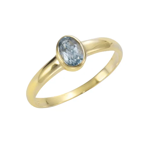 Bild von Vivance Fingerring »333/- Gelbgold mit Blautopas (beh.)«