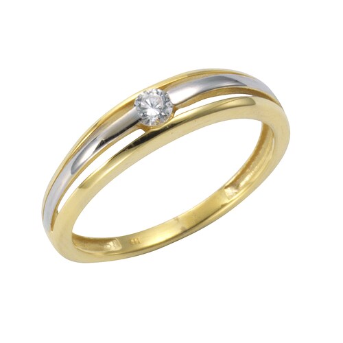 Bild von Vivance Fingerring »333/- Gold bicolor Zirkonia«