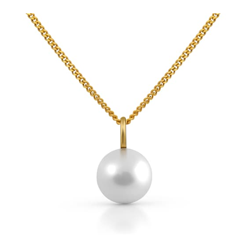 Bild von Elegante Orolino Kette mit Anhänger aus 585 Gold und weißer Perle
